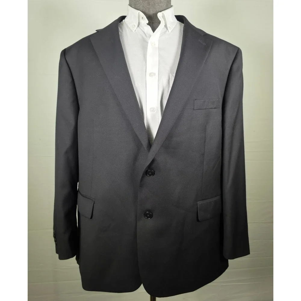 Michael Kors Mens Sport Coat Black 50R Wool Blend Business Casual Polished NWT